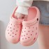 Cave shoes for women in summer, Korean version, Instagram solid color, simple girl heart, student anti slip thick sole, outer wear, toe cap, cool slippers