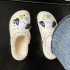 Cotton slippers for women in autumn and winter 2023 new cute speechless dog DIY hole shoes indoor height increasing home cotton slippers