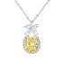 Cross border super sparkling pear shaped pendant with zircon micro inlaid necklace plated with 925 row diamond jewelry, colorful and high-end jewelry