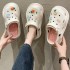 Cave slippers for women in summer, with a thick bottom that feels like stepping on poop. Indoor height increase, anti slip, internet famous beach sandals