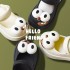 Big eyed dog, Baotou hole shoes, women's summer cartoon cute students wearing versatile thick soled anti slip beach sandals for outdoor wear