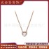 In stock Panjia white copper plated 925 silver noble heart necklace necklace necklace, women's sparkling heart-shaped plated rose gold light luxury