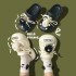 Ugly and cute round headed open smile sandals for summer 2023 new men's and women's shoes black and white big head popular couple EVA slippers