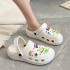 Summer Cute Cartoon DIY Thick Bottom Home Anti slip Breathable Ins Trendy Baotou Cool Slippers for Women