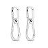 Pan Jia ME Pav é Concealed Chain Link Earrings White Copper Plated 925 Silver Versatile Simple U-shaped European and American Fashion Ear Buckle