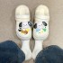 Winter Cute Cartoon Indoor Thick Bottom Anti slip Plush Warm Fashion Plus Plush Silent Dog Shoes Hole Shoes Women's Cotton Shoes