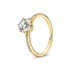 Pan Light Luxury High end Ring Female Cute Bow White Copper Electroplating Inlaid Sapphire Handpiece Open Ring Crystal