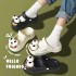 Big eyed dog, Baotou hole shoes, women's summer cartoon cute students wearing versatile thick soled anti slip beach sandals for outdoor wear