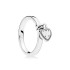 Panjiadora S925 Silver Silver Plated New Elegant Heart Love Gemstone Charm Light Luxury DIY Ring