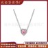 In stock Panjia white copper plated 925 silver noble heart necklace necklace necklace, women's sparkling heart-shaped plated rose gold light luxury