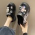 Thick soled perforated shoes for women in summer, with a thick sole for height increase and slimming effect. 2023 new versatile and fashionable Korean version for wearing cool slippers