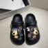 Cave shoes for women's summer wear, 2023 summer new cartoon cute puppy trend versatile hooded slippers