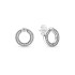 Pan Family Copper Plated Silver Earnail Double Color Romantic Earring Style Diamond Inlaid Ear Buckle Fashion Versatile Star Moon shaped Earrings DIY