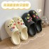 EVA hole shoes for women summer cute cartoon DIY home anti slip thick sole breathable outer wear ins trendy toe cap slippers