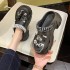 Cave shoes for women in summer, sweet and cute little bear, thick sole, anti slip, medical nurse, indoor toe, cool slippers, ins