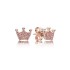 Pan Bai Copper Flying Thief Earrings, Four Leaf Clover Silver Plated Gold Plated, Inlaid with Diamond Heart Crown, Rose Gold Earrings, Fashionable