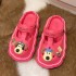 Baotou cool slippers for women in summer, indoor anti slip thick sole with a sense of stepping on feces, cartoon cute dog wearing beach hole shoes for outdoor wear