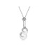 European and American simple and fashionable diamond studded heart-shaped pendant TO buckle necklace small, fresh, eternal, sweet collarbone chain pearl item