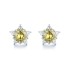 Pan Duo La Color Separation Micro Label Gold Plated Pan Family Earrings Star Fashion Color Zirconium Versatile Round Diamond Earrings Wholesale