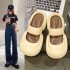 Baotou slippers summer women's ins hole shoes Mary Zhen outdoor wear beach anti slip EVA stepping poop feeling cool slippers