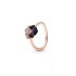 Pan Family White Copper Sparkling Zircon Dazzling Daisy Rose Gold Ring Silver Plated Sublime Elegant Trendy Cross border Exclusive