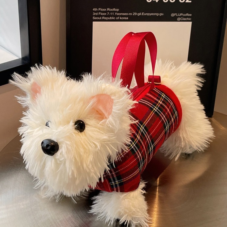 West Highland Dog Bag Japanese Ins Cute Cartoon Plush Plush Small Bag Female Versatile Casual Soft Girl Crossbody Bag