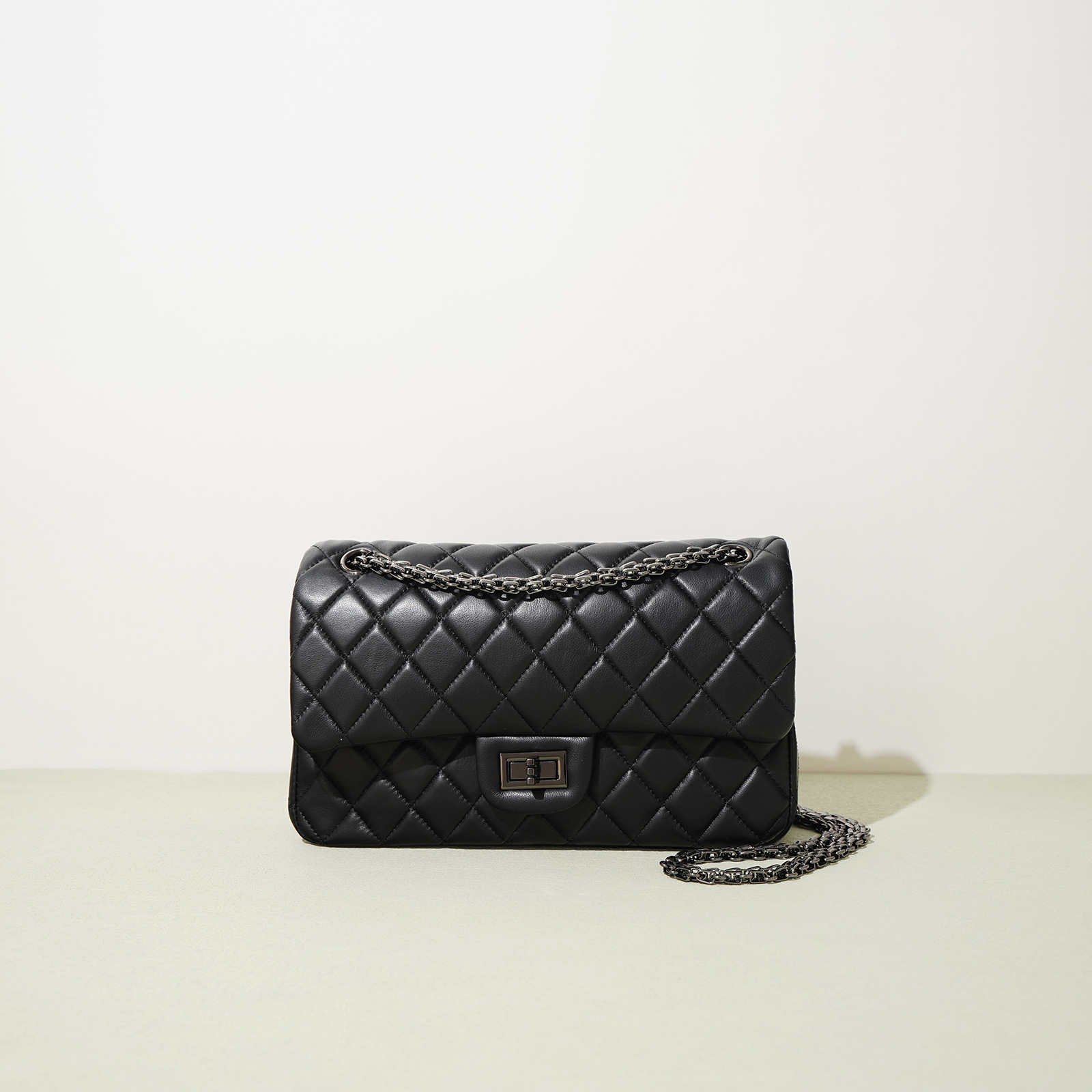Classic sheepskin CF25.5 sheepskin diamond grid chain bag, high-end and versatile, single shoulder crossbody bag, armpit commuting versatile