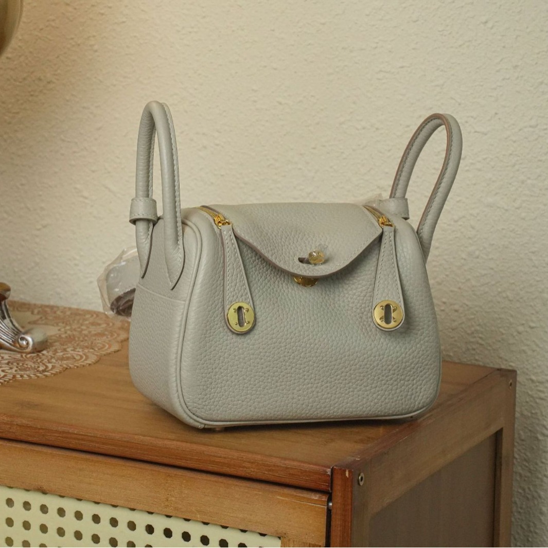 Top layer cowhide 2025 new women's bag Lindy bag Single shoulder crossbody bag Pillow bag Versatile high-end Lindy small bag