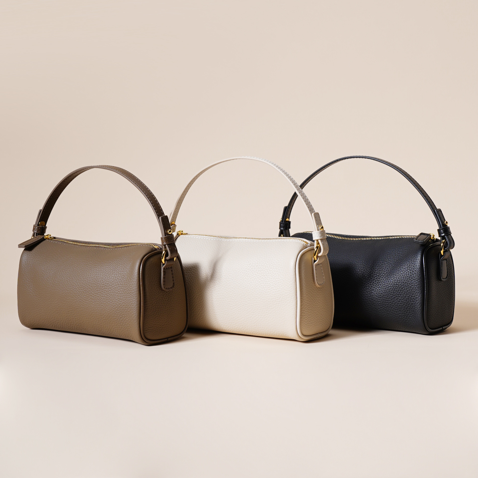 Top layer cowhide premium leather women's bag with simple texture, underarm bag, women's new trendy versatile hand-held diagonal cross bag