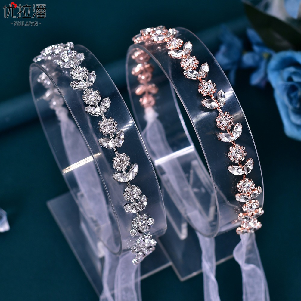 Eulapan HP309 European and American Fashion Wedding Accessories Alloy Sunflower Water Diamond Hairband Bridal Wedding Accessories