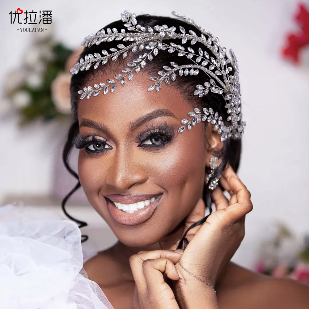 Eulapan HP436 European and American Photography and Makeup Accessories Bridal Hair Accessories Water Diamond Versatile Hair Hoops Set with Diamond Headpieces
