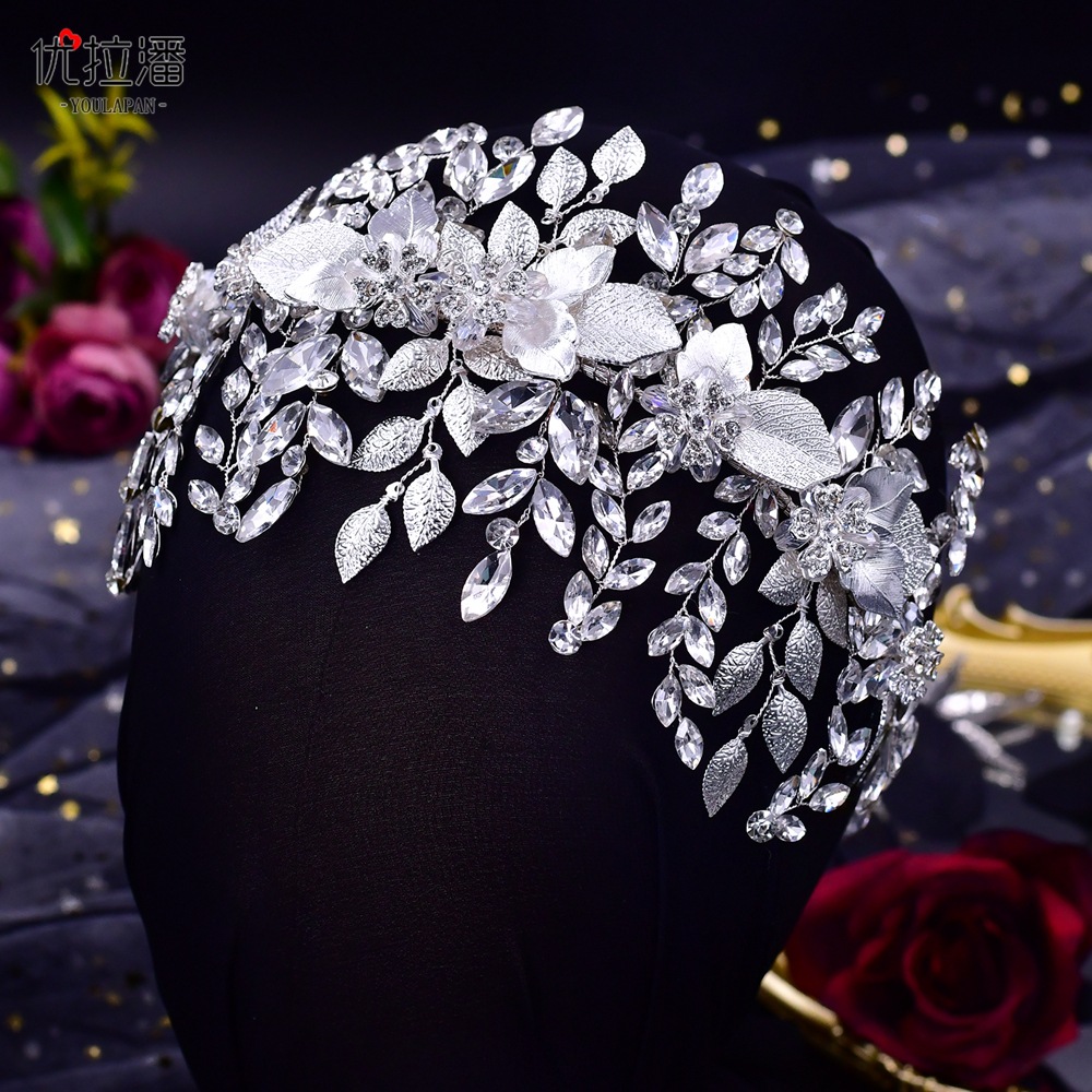 HP391 European and American Cross border Horse Eye Water Diamond Handmade Hair Hoop Bridal Hair Accessories Headwear Manufacturer Direct Sales