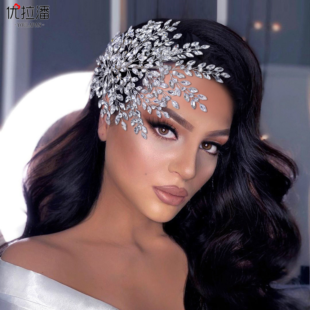 Yulapan HP438 Foreign Trade Wedding Dress Accessories Pan Hair Diamond Side Hair Accessories Bridal Headwear Diamond Headbands