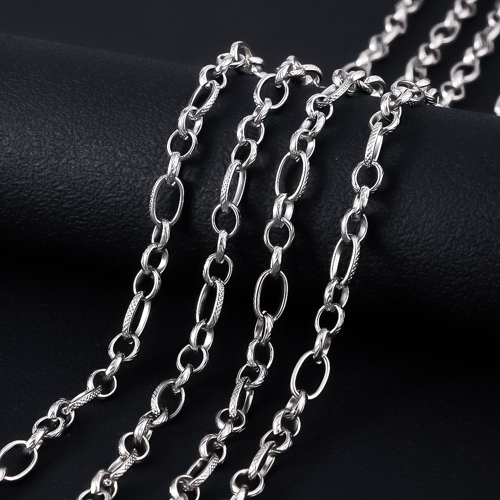 Handmade stainless steel necklace chain cross-border women's non fading personalized collarbone chain jewelry men's titanium steel bracelet