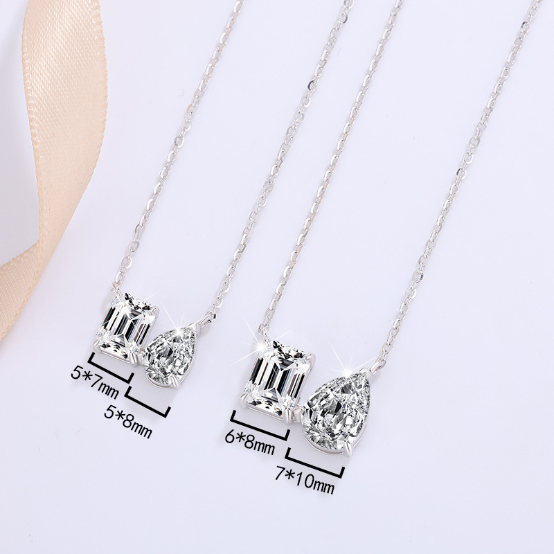 Cross border hot selling wholesale irregular s925 silver pendant inlaid with emerald Cherokee necklace, fashionable collarbone chain