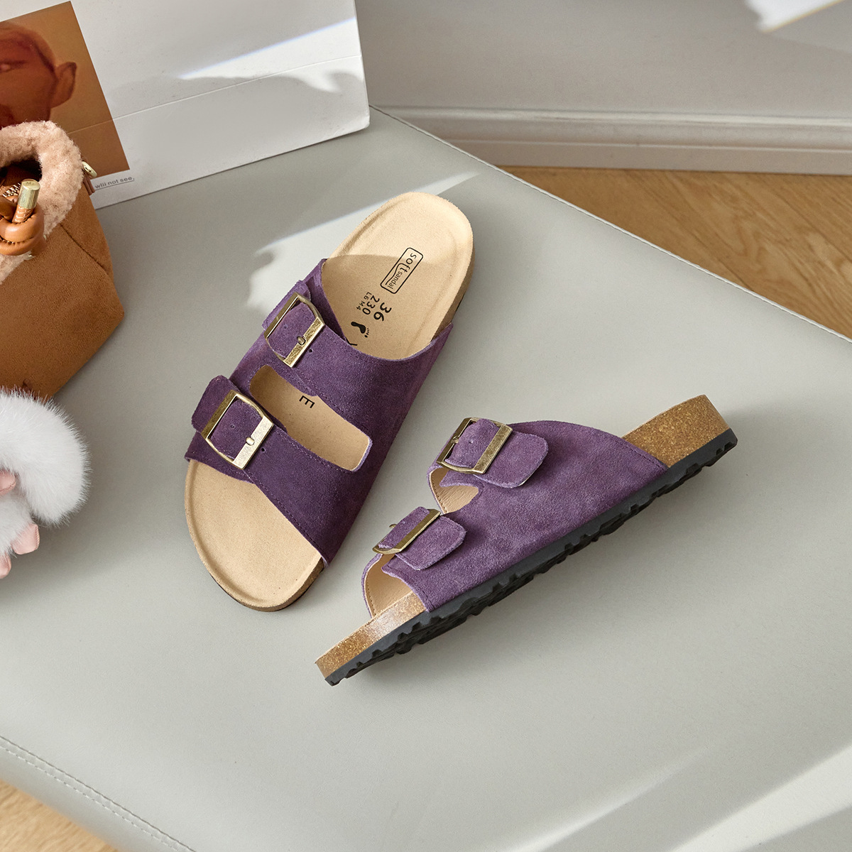 Thick soled Boken slippers for women's summer outdoor wear, 2025 new height increasing beach one-piece slippers with skirts, casual cool slippers