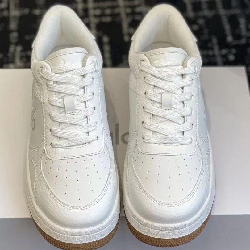 ALO white sneakers, classic black and white running shoes, thick soled height increasing shoes, versatile European and American fashion couple casual shoes