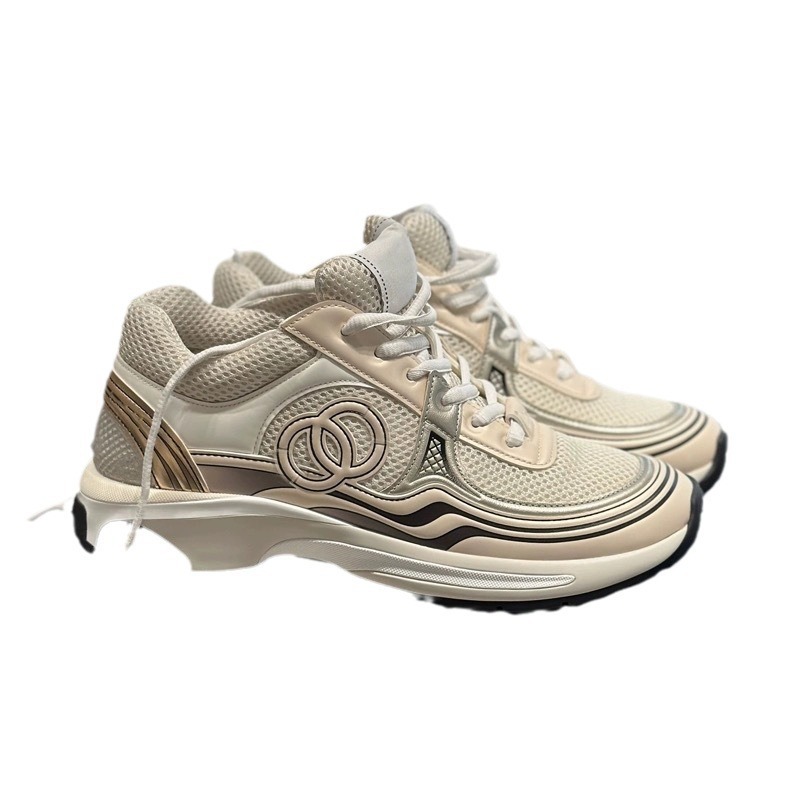 Xiaoxiangfeng Double C Silver Horn King Thick Bottom Dad Shoes for Women 2024 Early Spring New Versatile Breathable Casual Sports Shoes