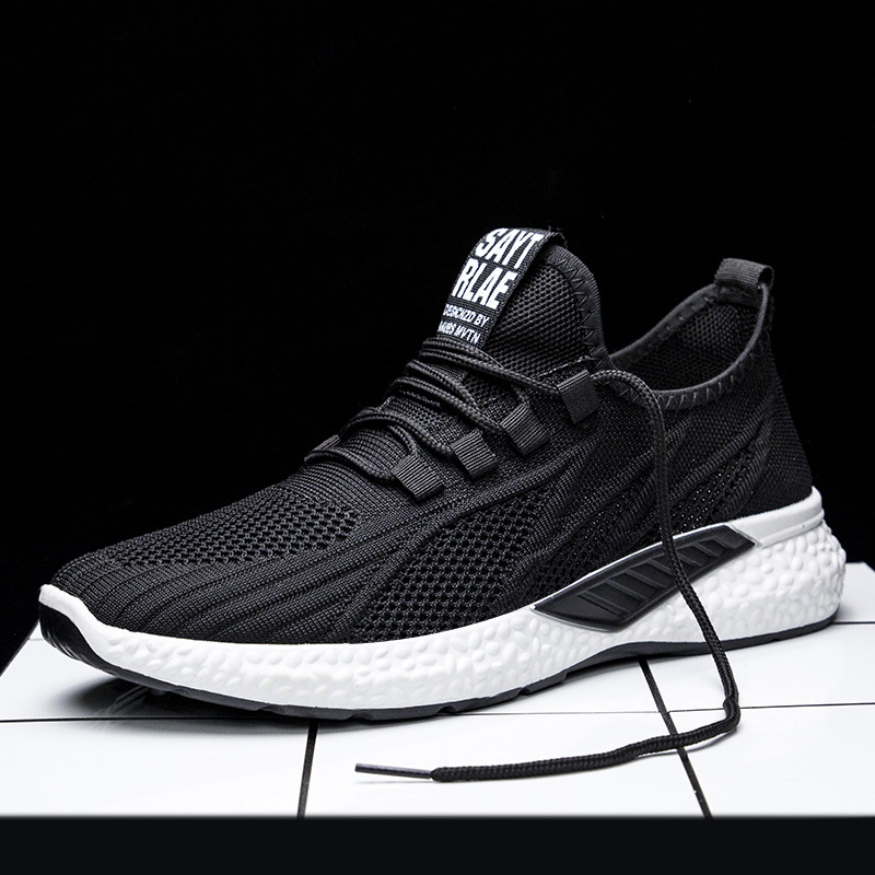Cross border 2024 New Men's Shoes Spring Sports Shoes Flyknit Trendy Shoes Running Leather Shoes Casual Shoes One Piece dropshipping