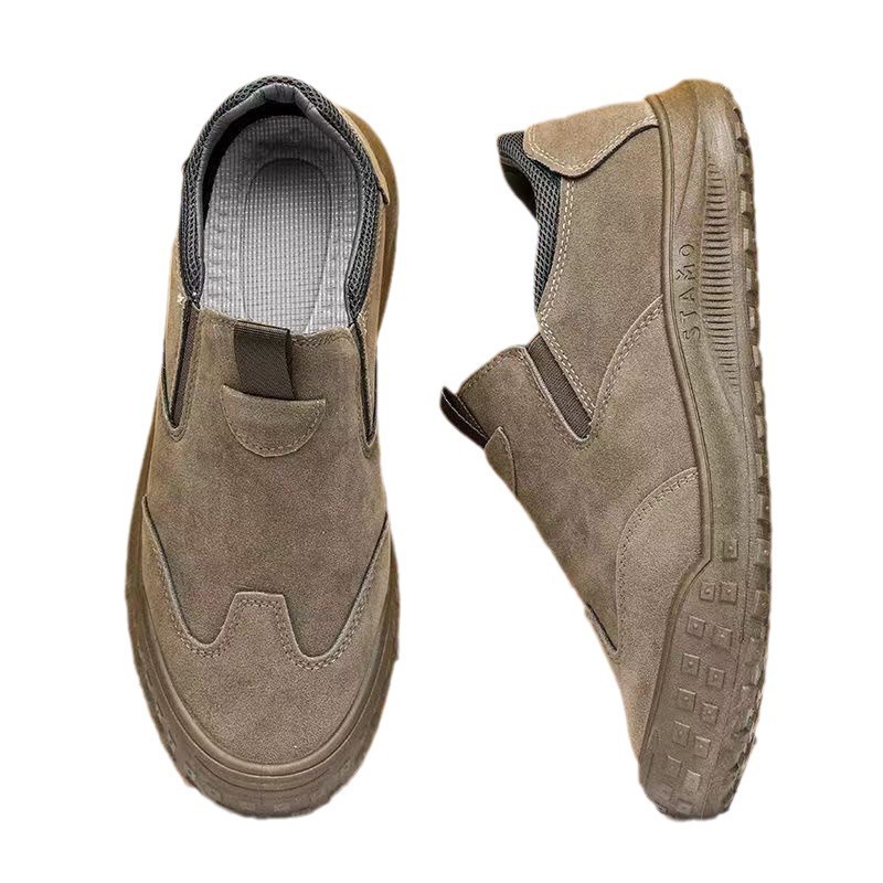 2024 new labor protection shoes for men, low cut waterproof leather boots, men's outdoor anti slip, wear-resistant, casual, breathable work shoes for hair replacement