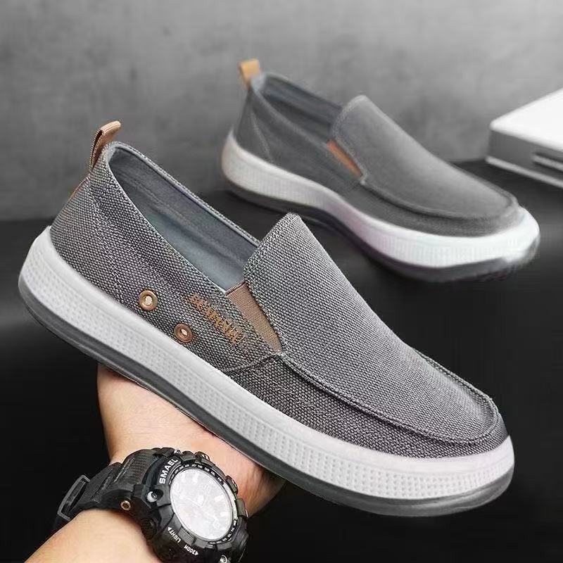 Cross border 2025 Spring and Summer New Casual Men's Shoes Trendy Versatile Sailing Shoes Breathable Canvas Shoes Wholesale