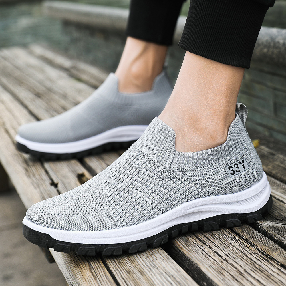 2024 Spring New Foreign Trade Men's Shoes Casual Shoes Breathable Flyknit Running Shoes Sneakers One Step Men's Shoes