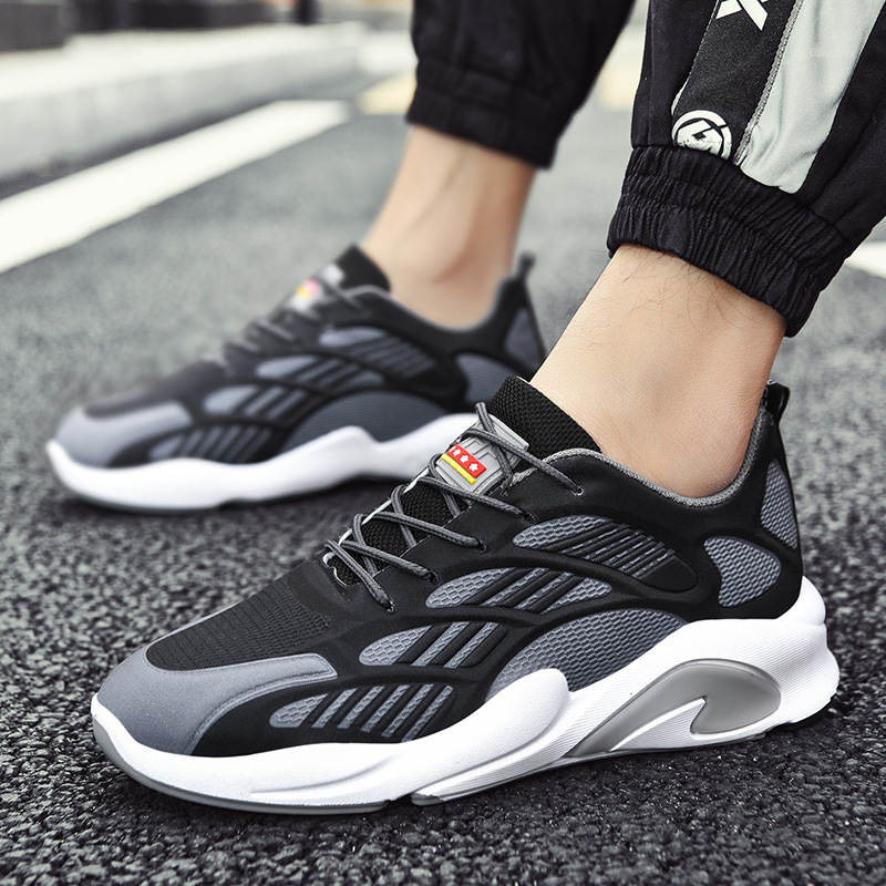 Cross border men's shoes 2024 spring and summer student sneakers trendy shoes Korean version fashion running shoes Flyknit sports men's shoes