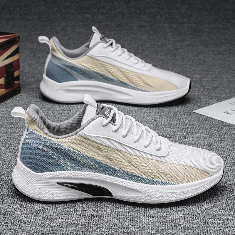 Daifa Spring New Flyknit Sports Shoes Men's Running Shoes Korean Edition Casual Anti slip Wear resistant Breathable Edition Unisex