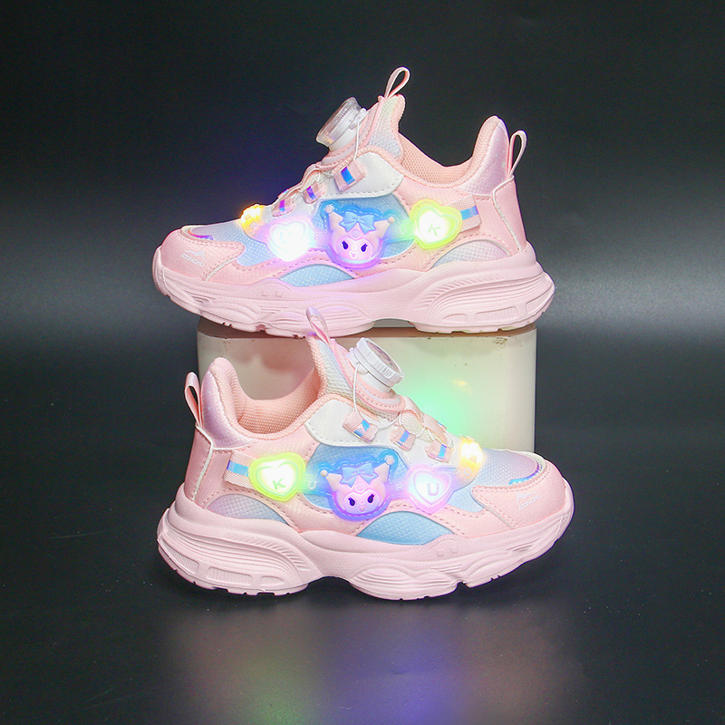 Bright up girls' sports shoes summer new style girls' shoes with plush warm leather surface, girls' baby, middle and large children's student shoes