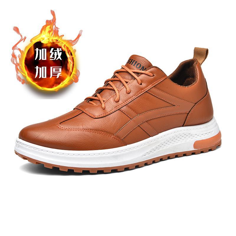 Spring Men's Shoes 2025 New Korean Fashion PU Casual Shoes Cross border Men's Shoes Warm Men's Sports Shoes