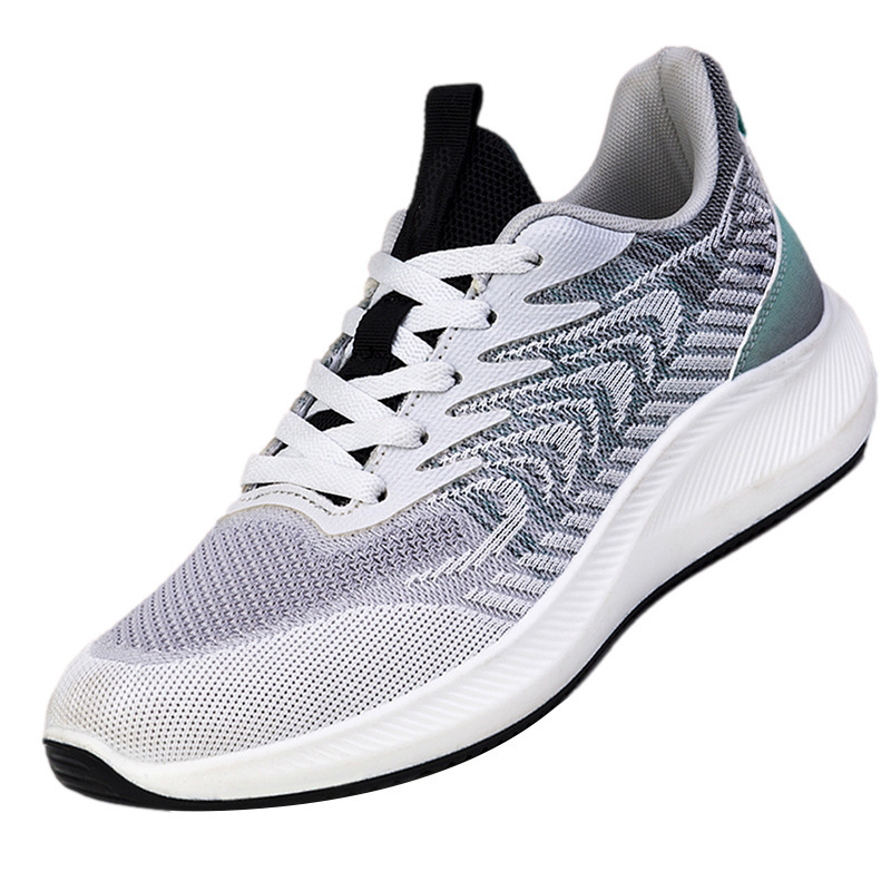 Cross border autumn and winter new men's shoes, fly woven casual sports shoes, student travel shoes, foreign trade single shoes, comfortable running shoes for men