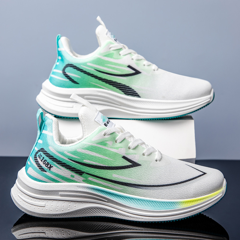 Manufacturer direct sales cross-border spring and summer new breathable men's shoes fashion trend soft sole casual sports running shoes wholesale