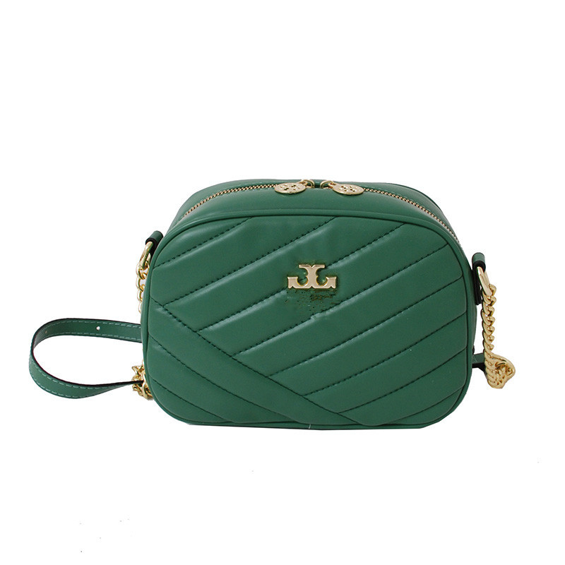 2023 New Fashion Single Shoulder Embroidery Thread Camera Bag Chain Strap Cross Shoulder Factory Goods Wholesale Large Capacity Cross border Bag Women's Trendy Pair