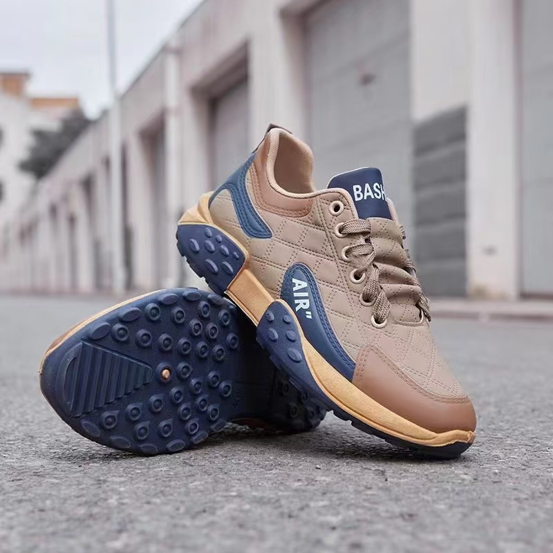 Cross border thick soled dad shoes men's 2025 spring Korean version comfortable running Forrest Gump shoes low cut breathable sports men's shoes